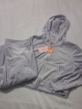 NWT Juicy Couture Lavender Haze Velour Hoodie And Sweatpants Set